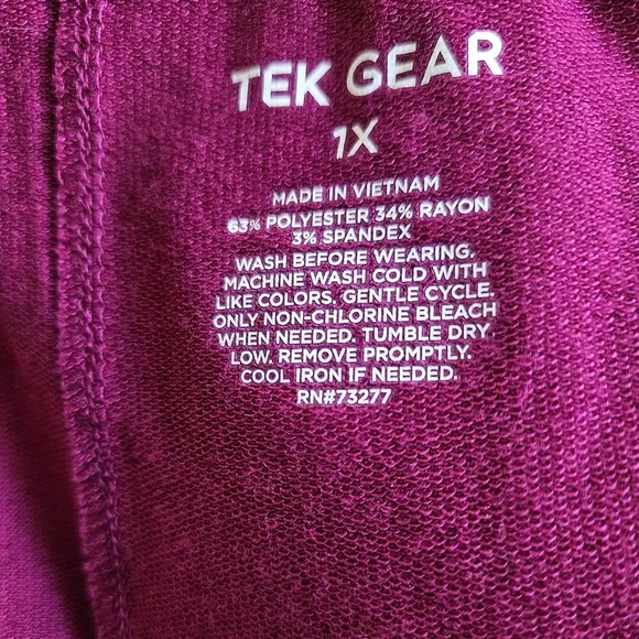 Tek Gear Ultrasoft Stretchy Pants Drawstring Waists And Elastic Cuffs 1X - Picture 4 of 7